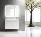 Тумба с раковиной и зеркалом BELBAGNO VITTORIA-100 Bianco Lucido