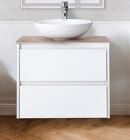 Тумба с раковиной и столешницой BELBAGNO KRAFT-60 Bianco Opaco